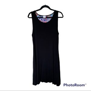 Cupio Black Sleeveless Shift Dress - Size Large